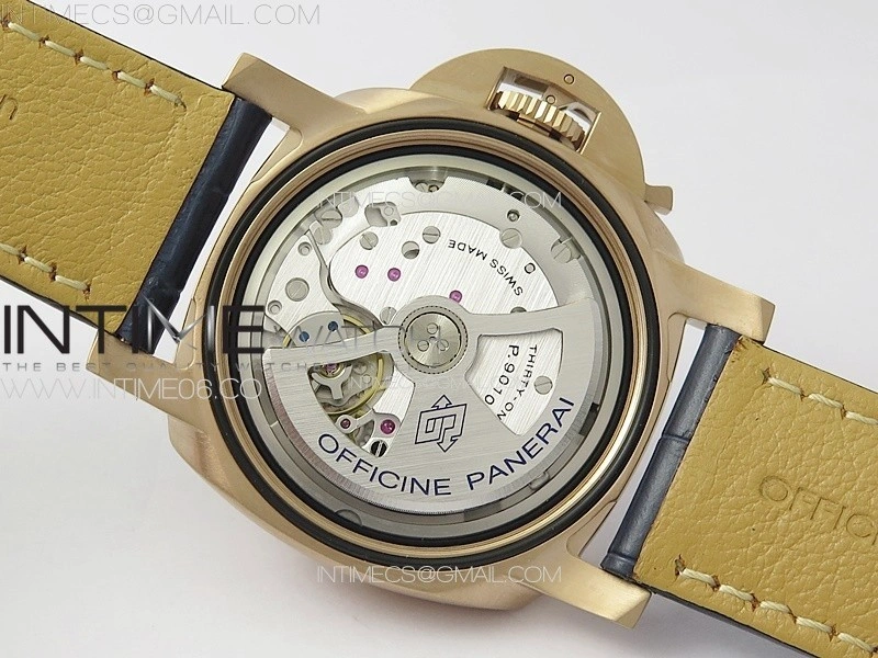 Pre Order PAM1114 RG VSF 1:1 Best Edition Blue Dial on Blue Leather Strap P.9010 Super Clone